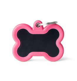 MyFamily MyFamily Médaille Hushtag Bone Rose & Noir L