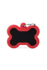 MyFamily MyFamily Médaille Hushtag Bone Rouge & Noir L