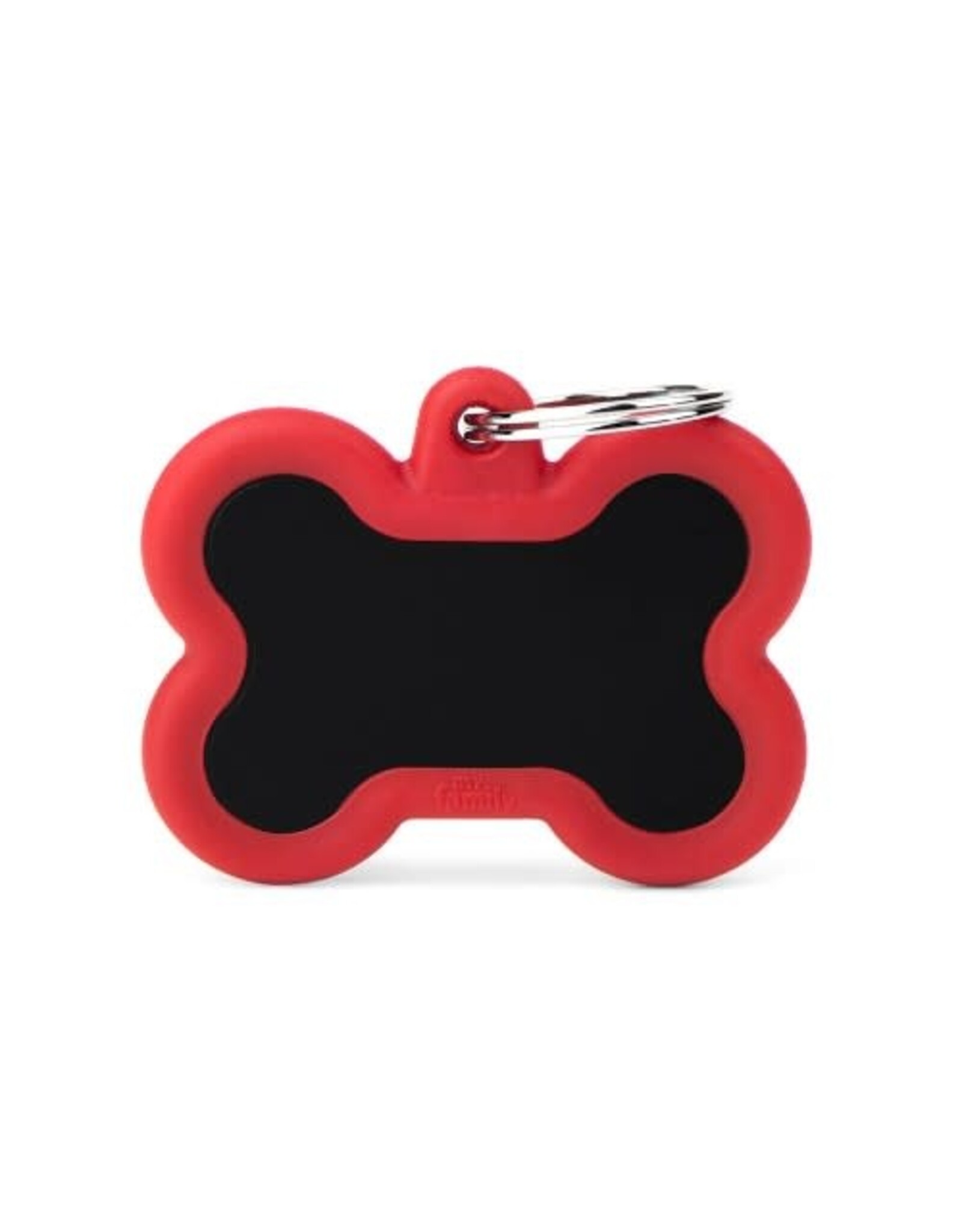 MyFamily MyFamily Médaille Hushtag Bone Rouge & Noir L