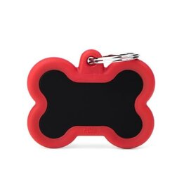 MyFamily MyFamily Médaille Hushtag Bone Rouge & Noir L