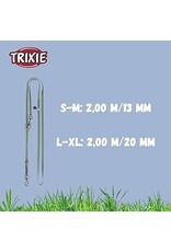 Trixie Trixie Laisse ajustable en PVC Gris Clair 2m S/M