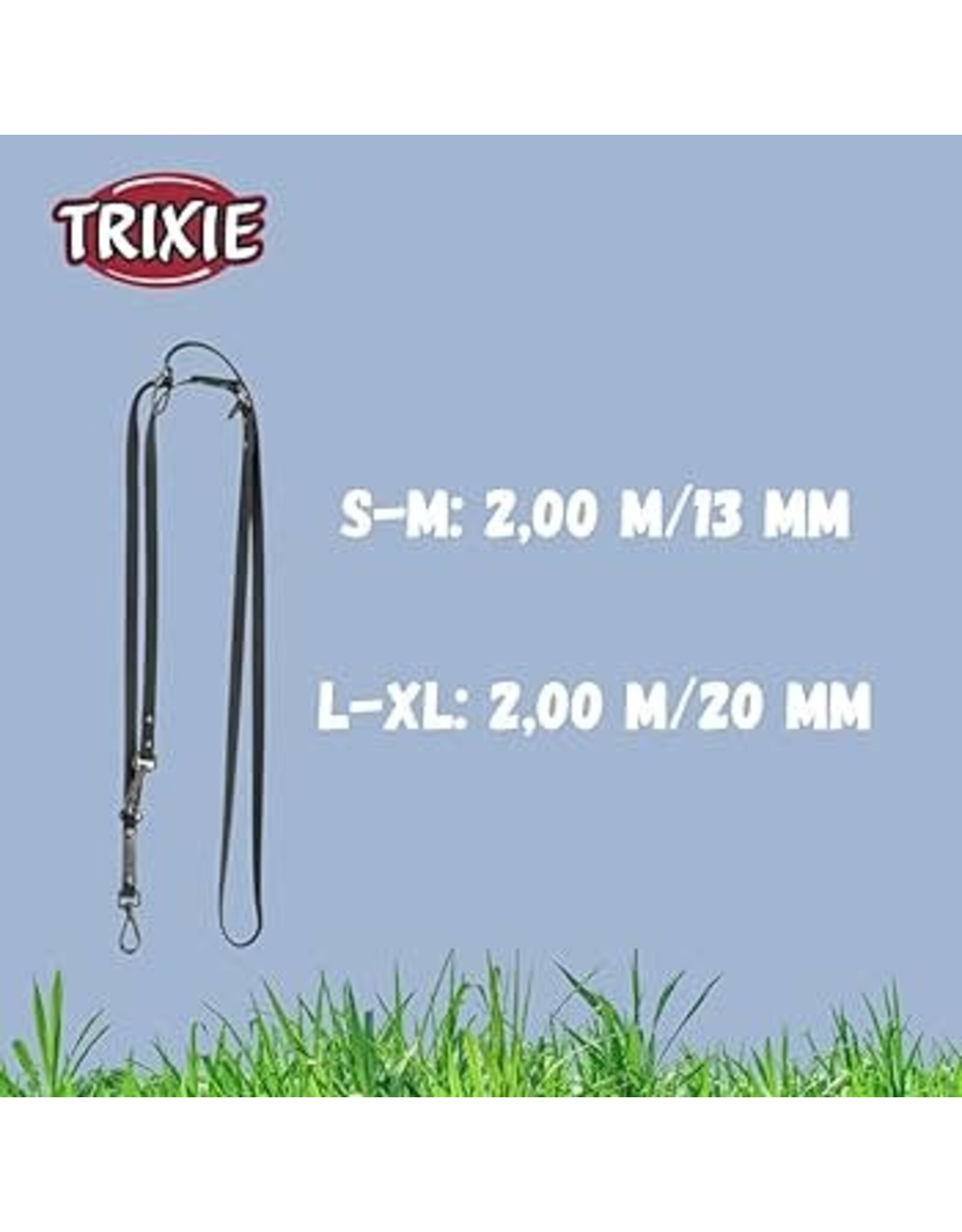 Trixie Trixie Laisse ajustable en PVC Noir 2m L/XL