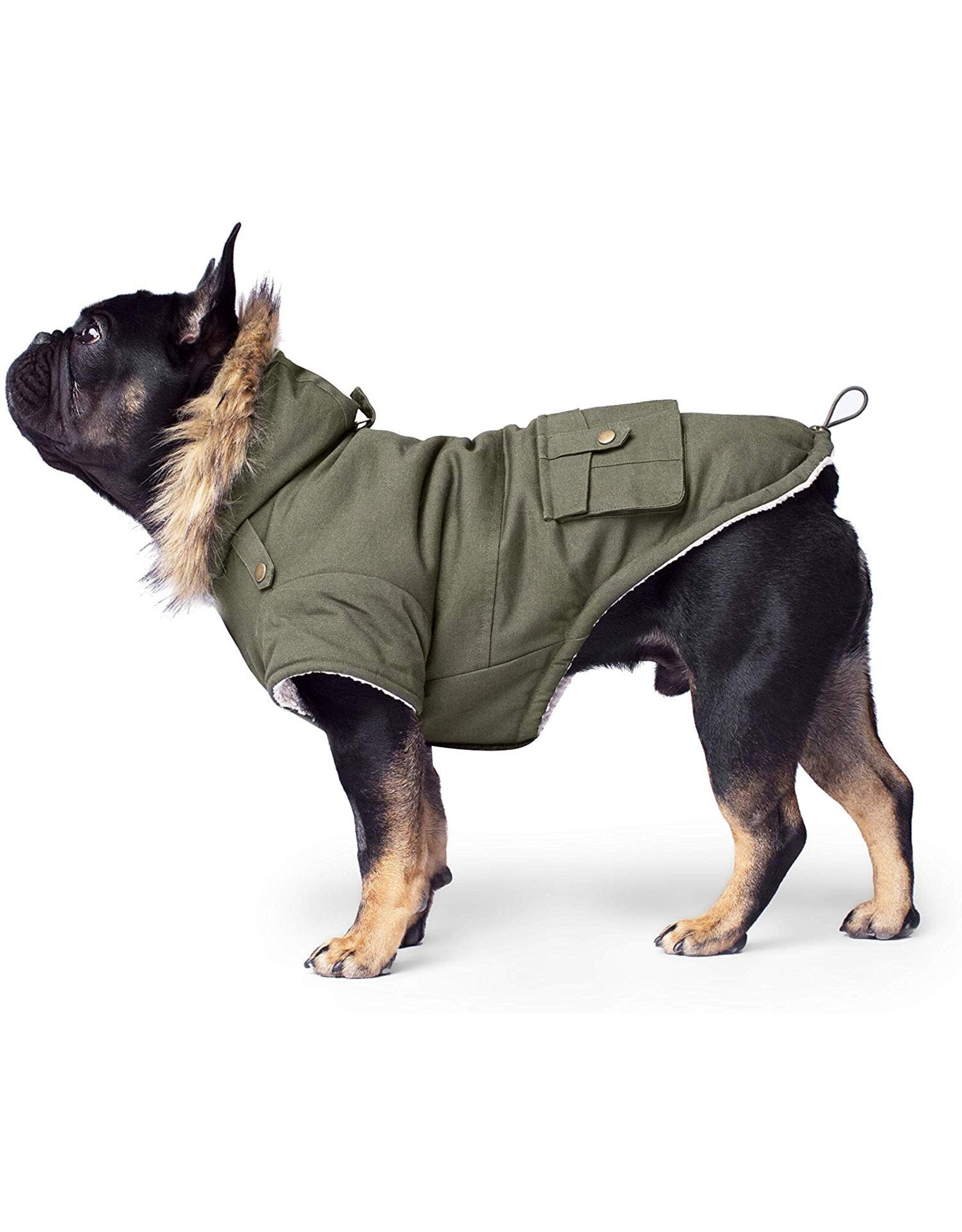 canada pooch *DISC* Canada Pooch Army parka vert 26''