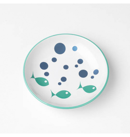 Petrageous *DISC* Petrageous Saucer Bubble Fish 5'' blanc et turquoise