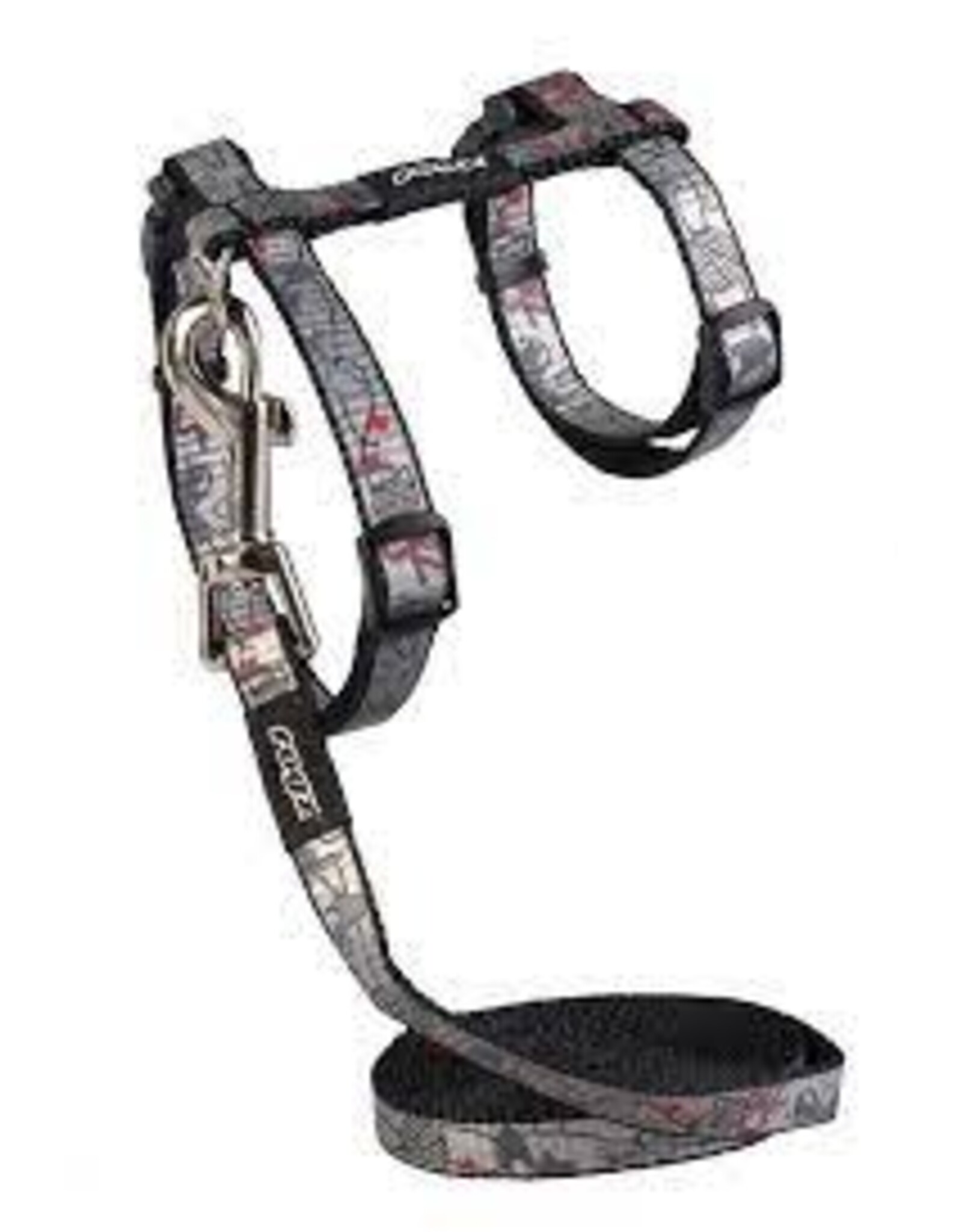 Rogz *DISC* Rogz Harnais et laisse chat reflectocat  noir  9-16''