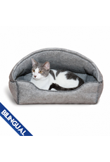 k&h K&H lit Amazin hooded lounger gris