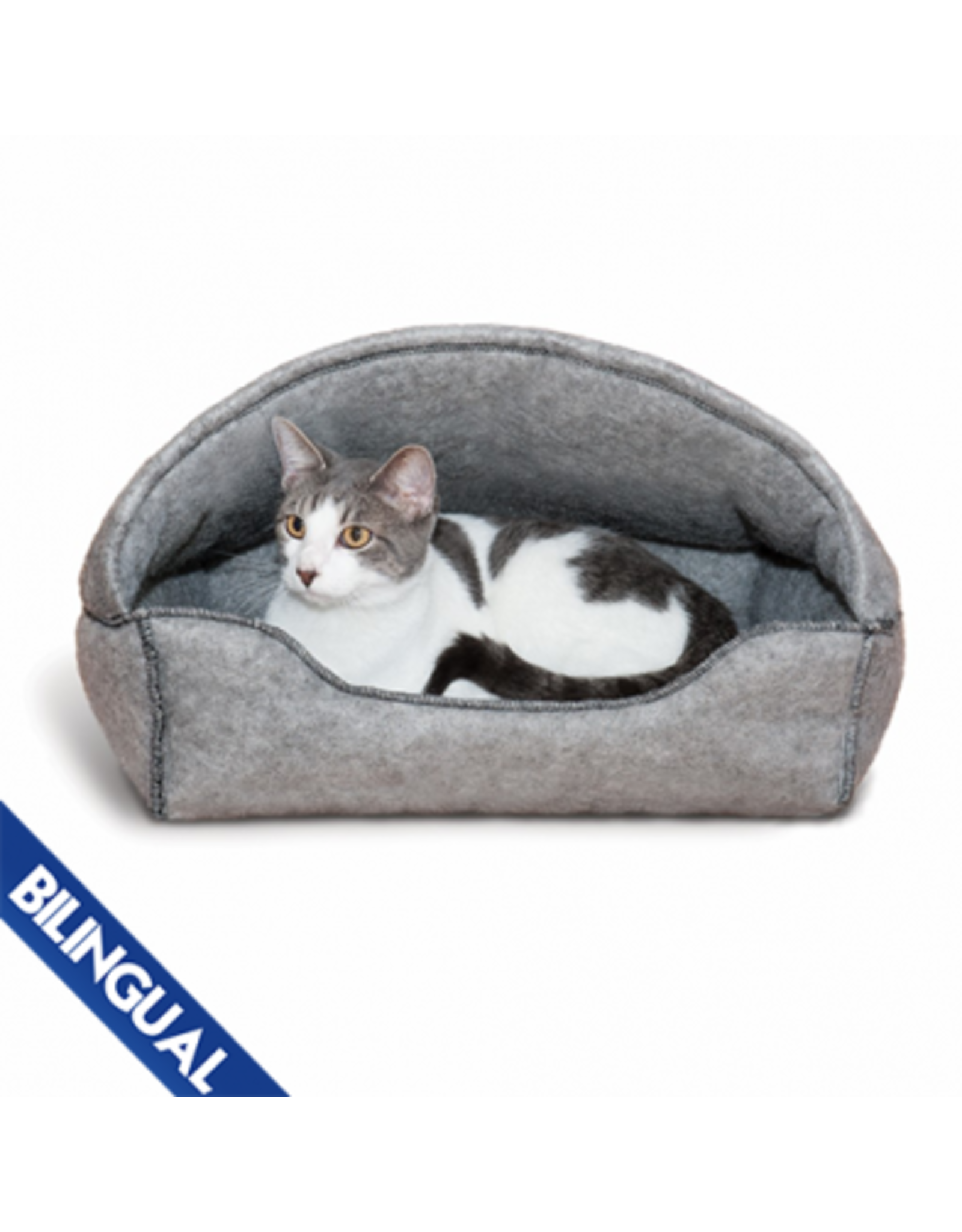 k&h K&H lit Amazin hooded lounger gris