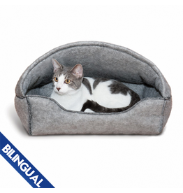 k&h K&H lit Amazin hooded lounger gris