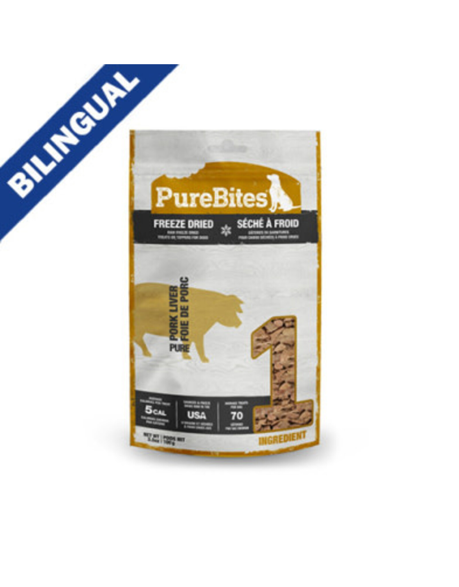 pure bites Purebites Gâteries Foie de porc 100g