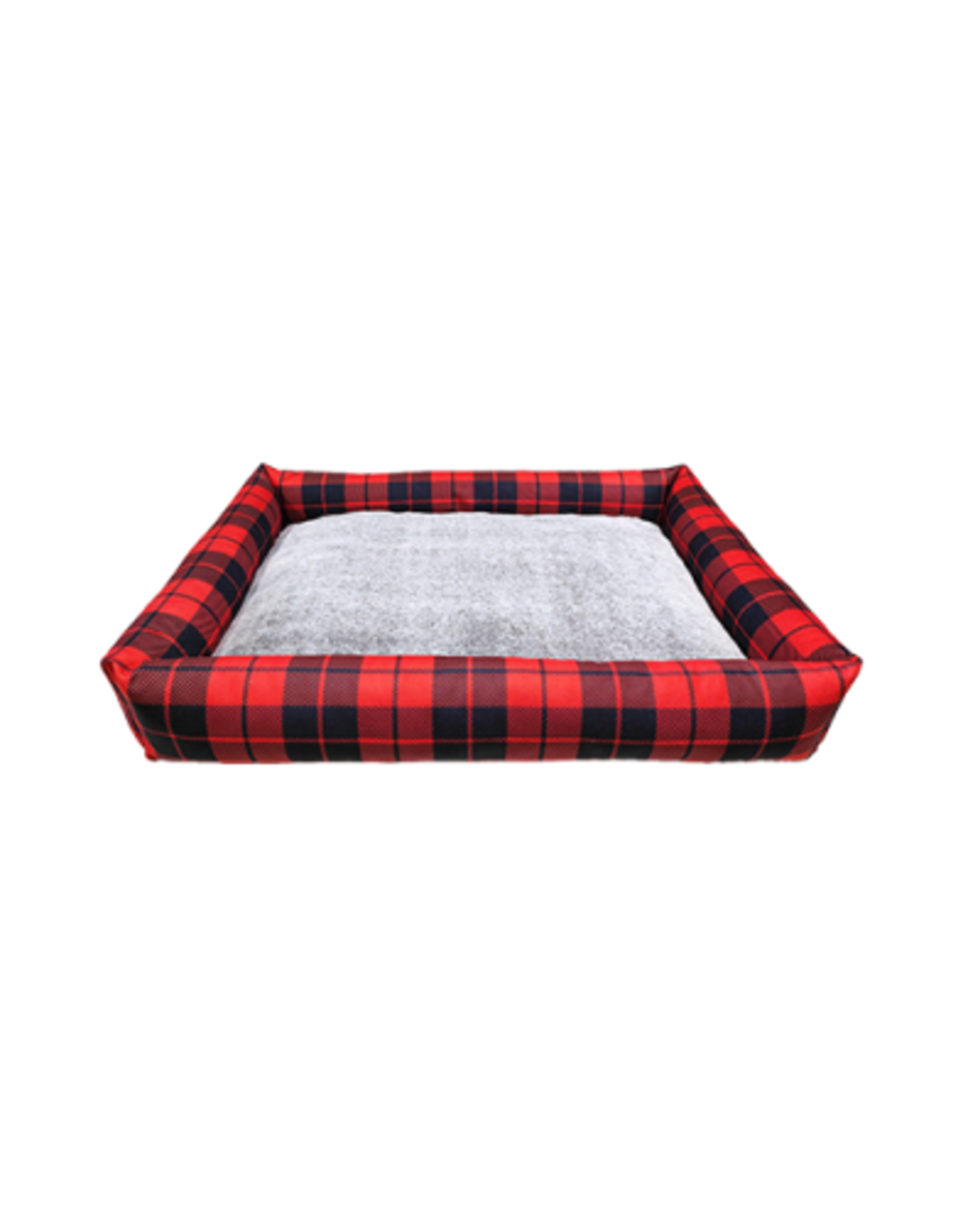 Ruff Love Ruff Love lit Bolster cloud  Buffalo Plaid 27x36
