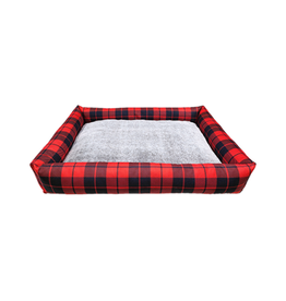 Ruff Love Ruff Love lit Bolster cloud  Buffalo Plaid 35x46''