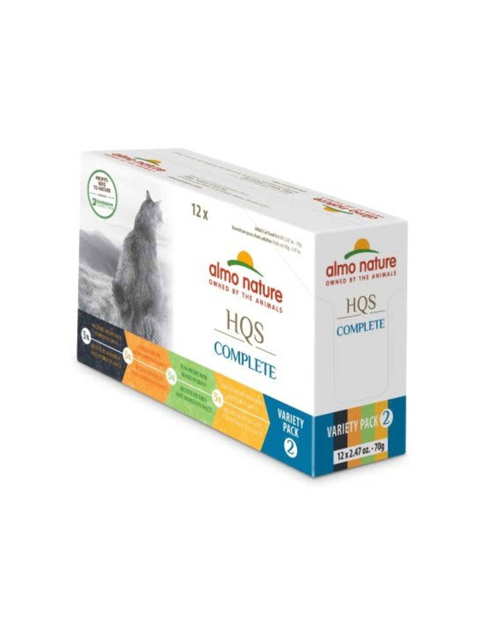 Almo Nature *DISC* Almo Nature HQS C. Maquereau/Poulet & Thon Rot. Pack #2 12x70g