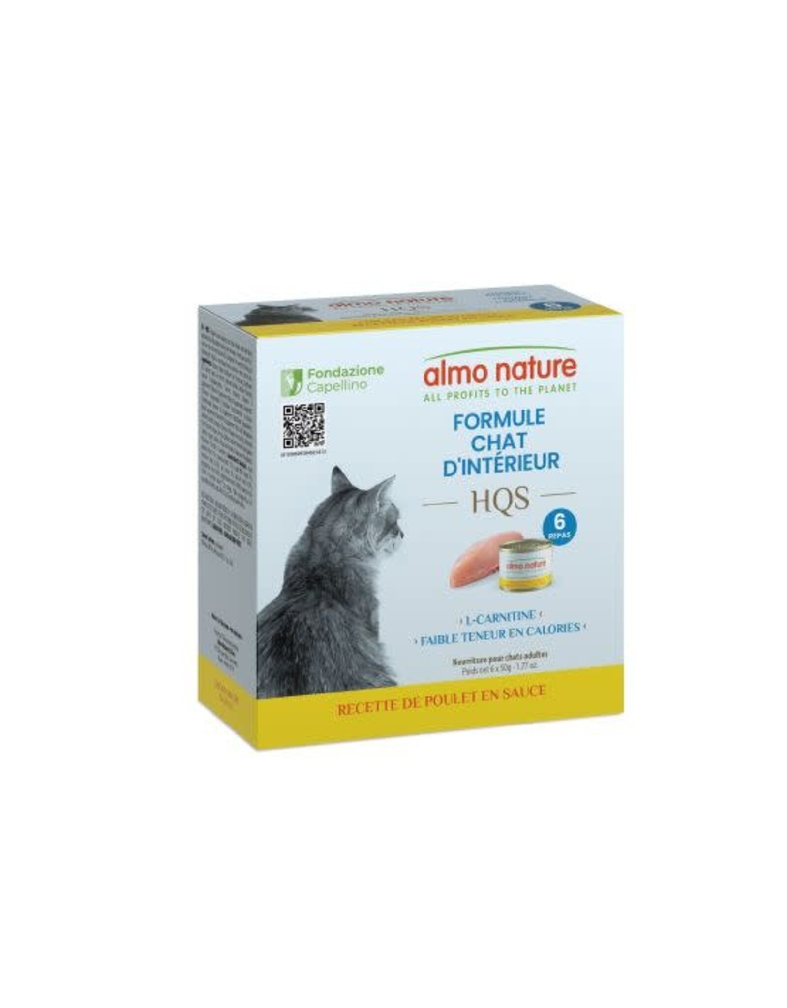 Almo Nature Almo HQS Chat intérieur poulet en sauce 6x50gr