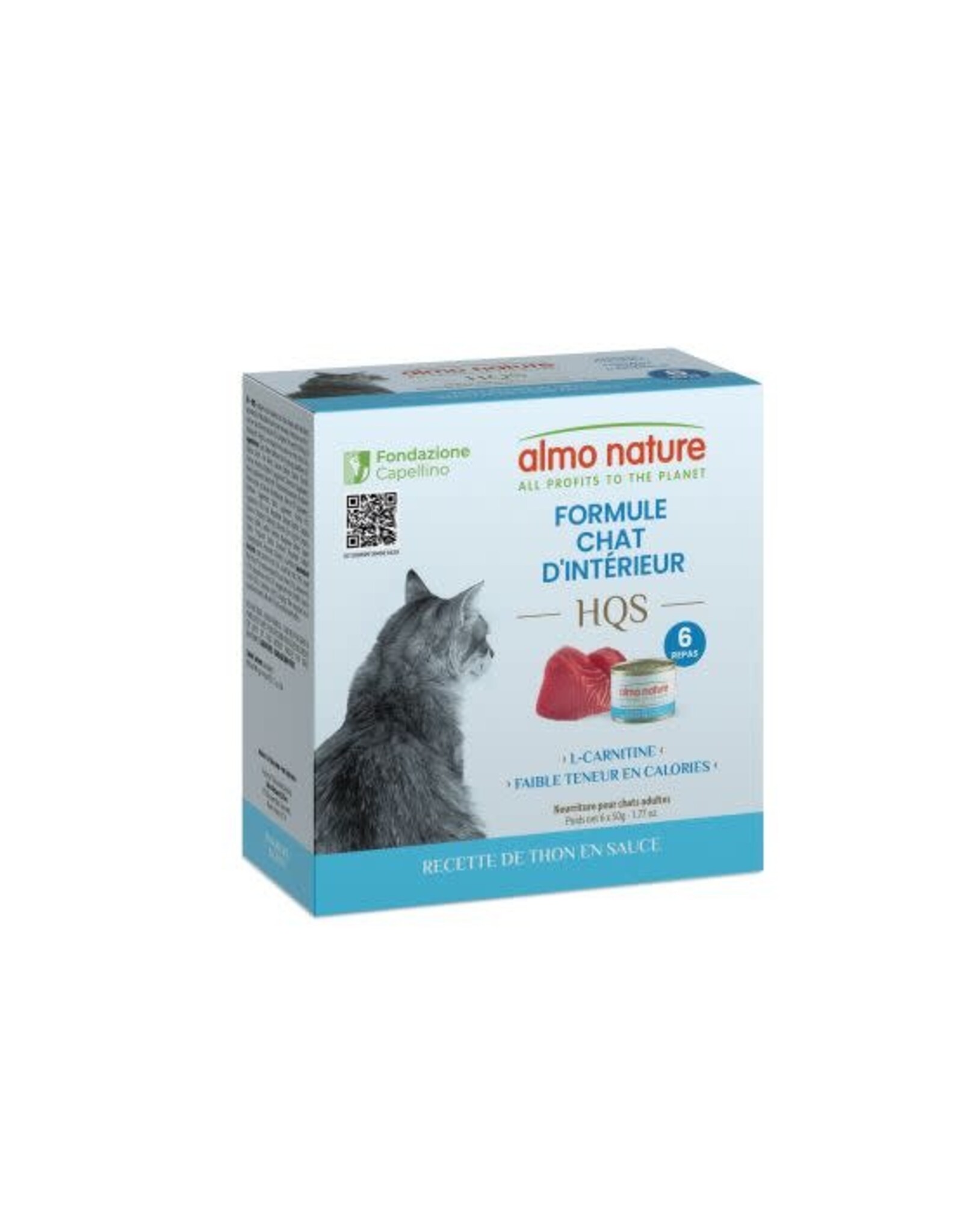 Almo Nature Almo HQS Chat intérieur Thon en sauce 6x50gr