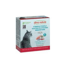 Almo Nature Almo HQS Chat Soutien Immunitaire poulet et bleuet en sauce 6x50gr