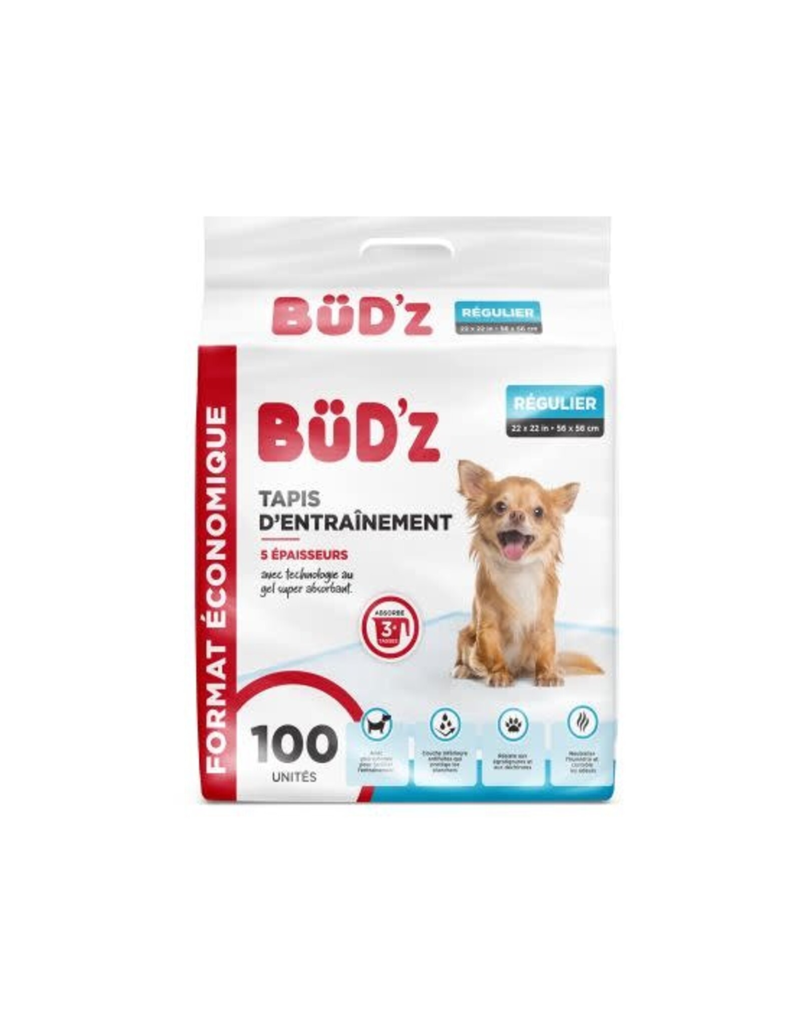 Bud's Bud'z tapis d'entraînement 22x22 (100)