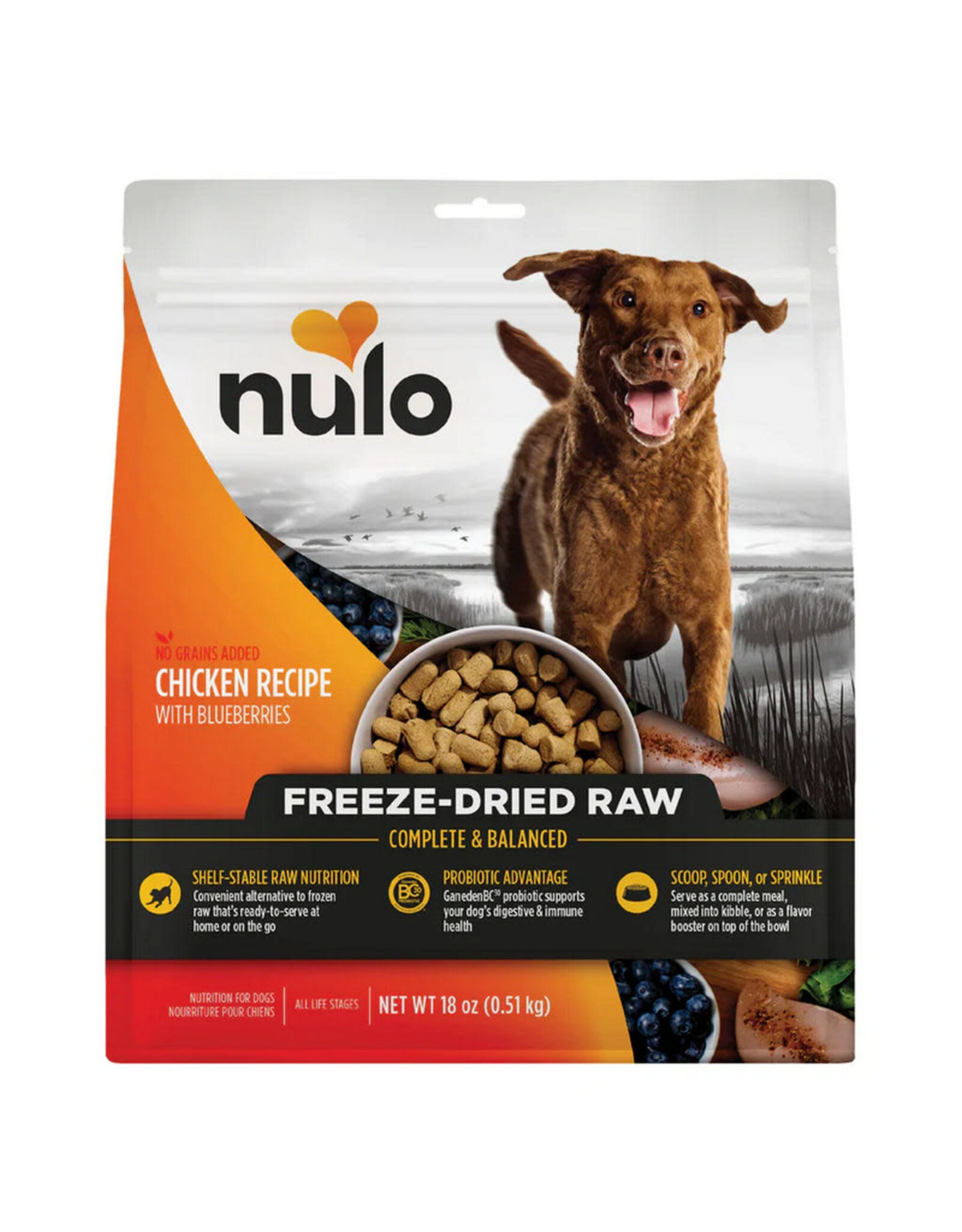 Nulo Nulo Nourriture Lyophilisée Poulet & Bleuets 8oz