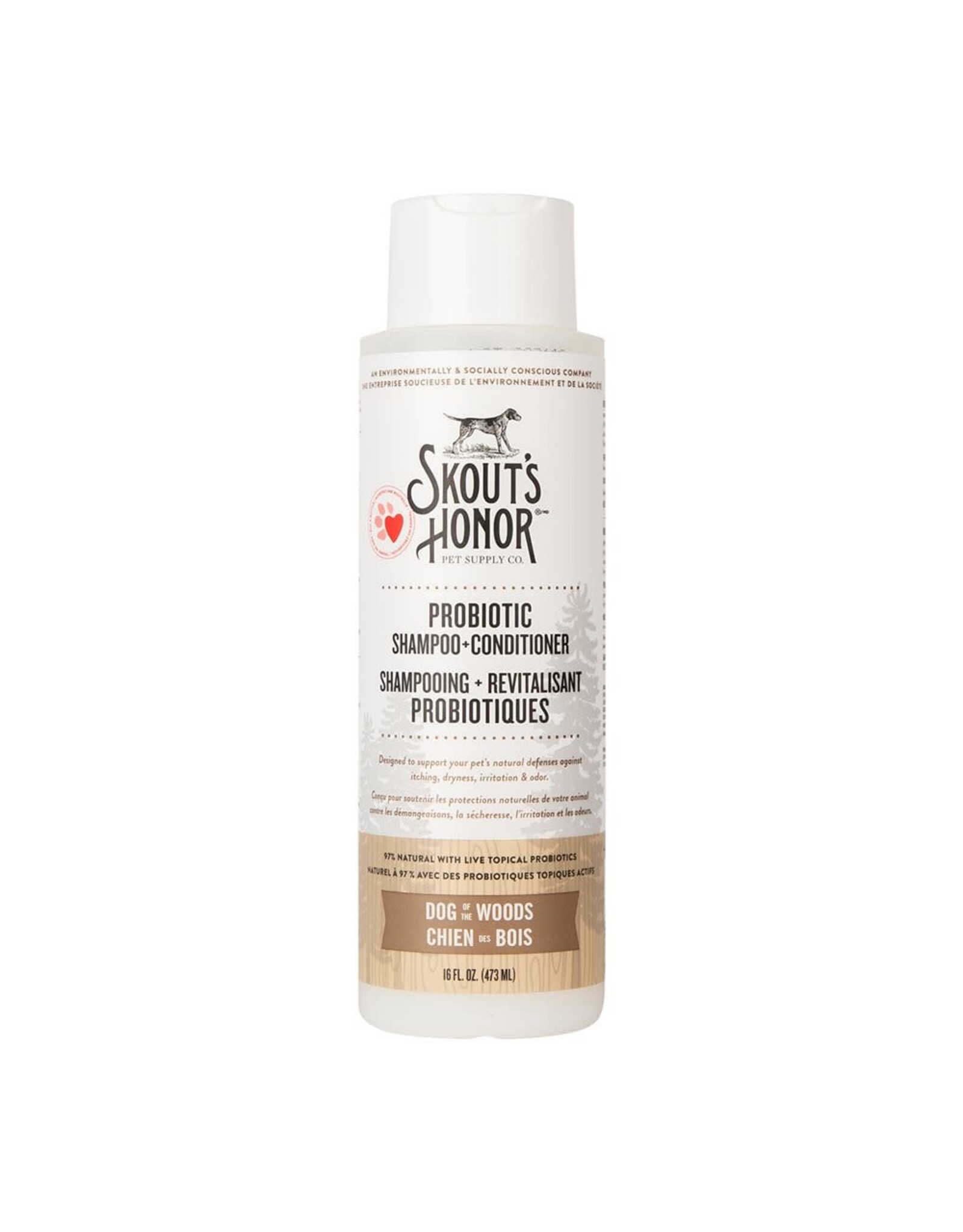 Skouts Honor Skouts Honor Shampoing et revitalisant probiotique Chien de Bois 16oz