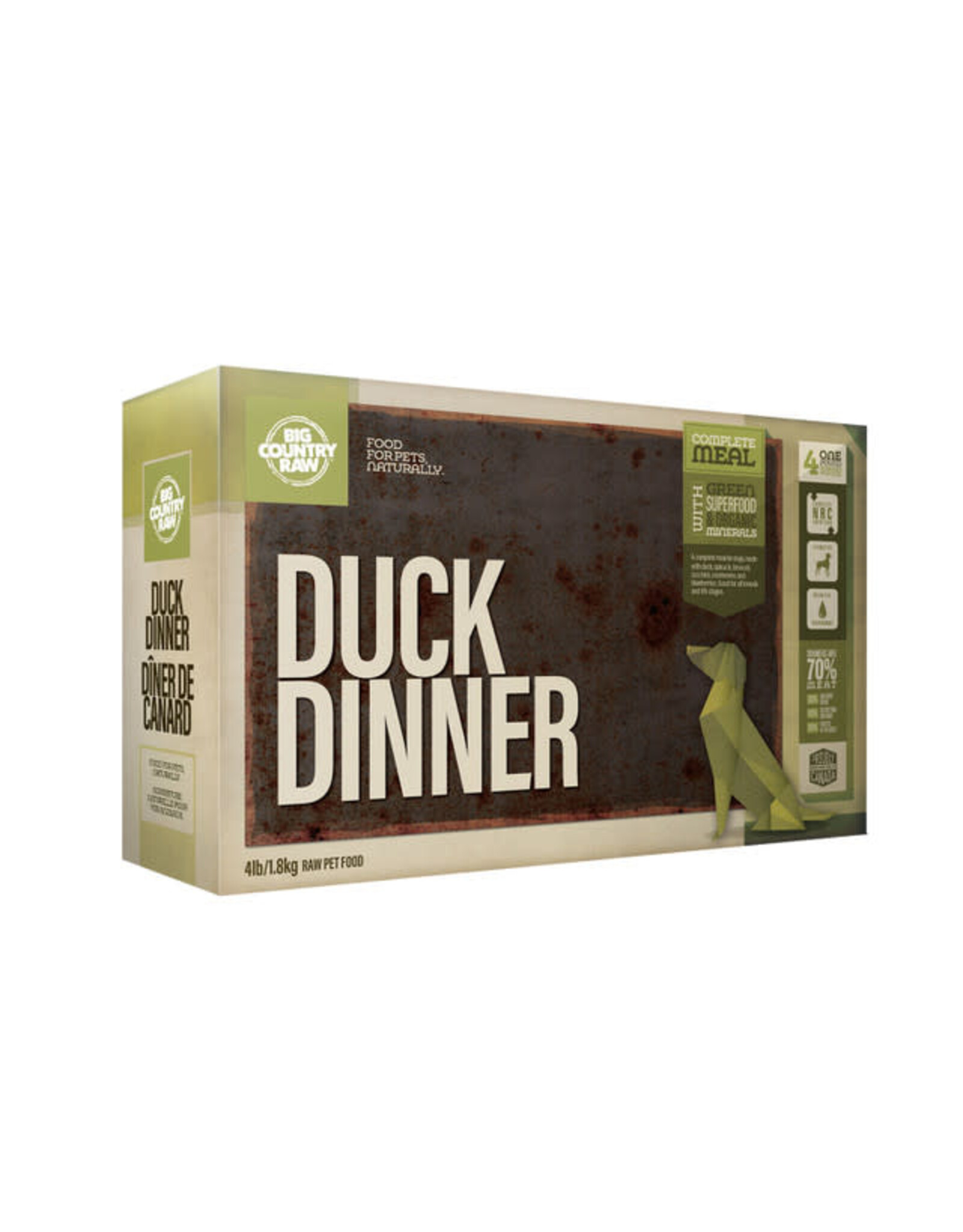 Big Country Raw Big Country Raw Dinner Canard 4lbs.