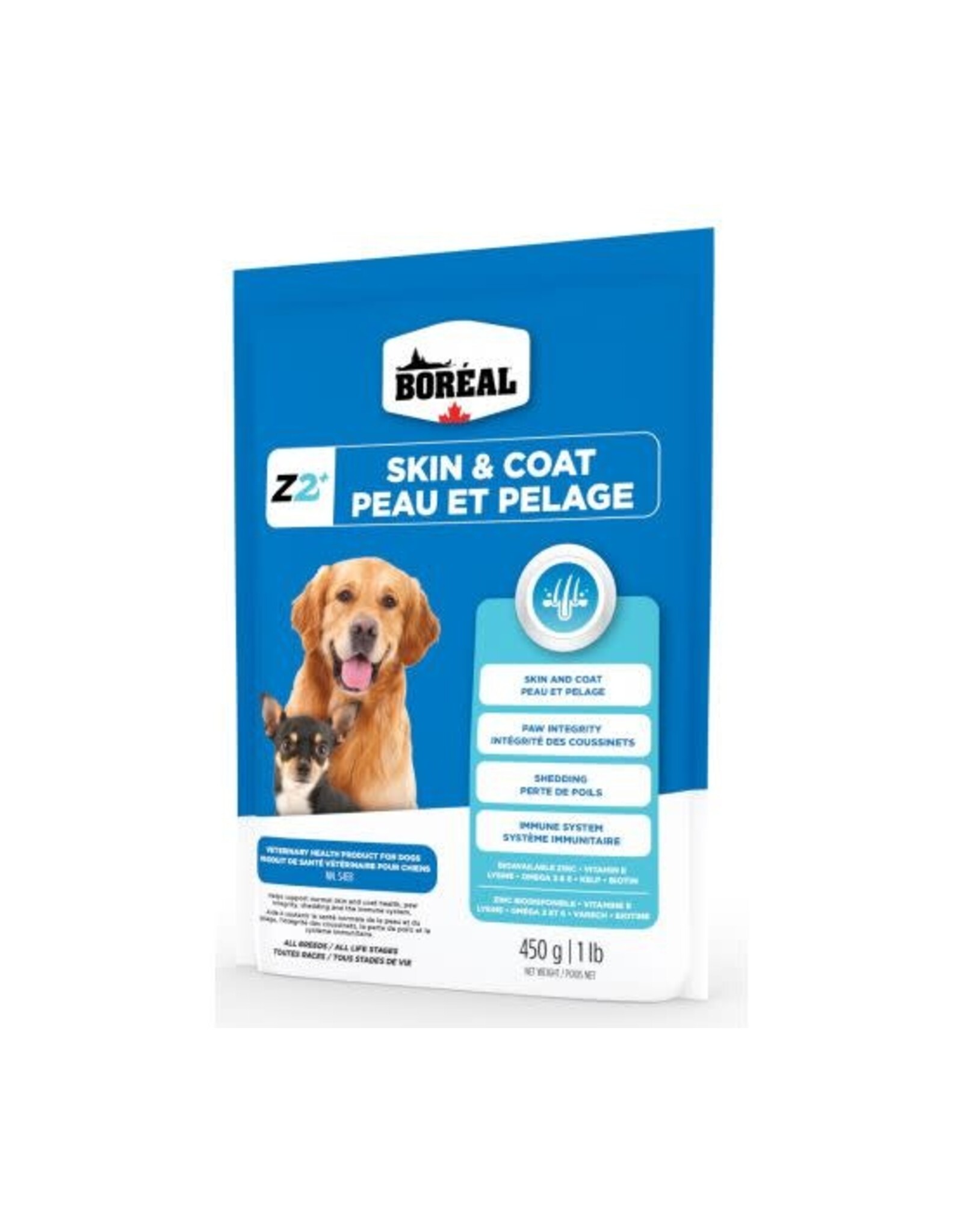 Boréal Boréal Z2+ Suppléments zinc peau et pelage chien 450g