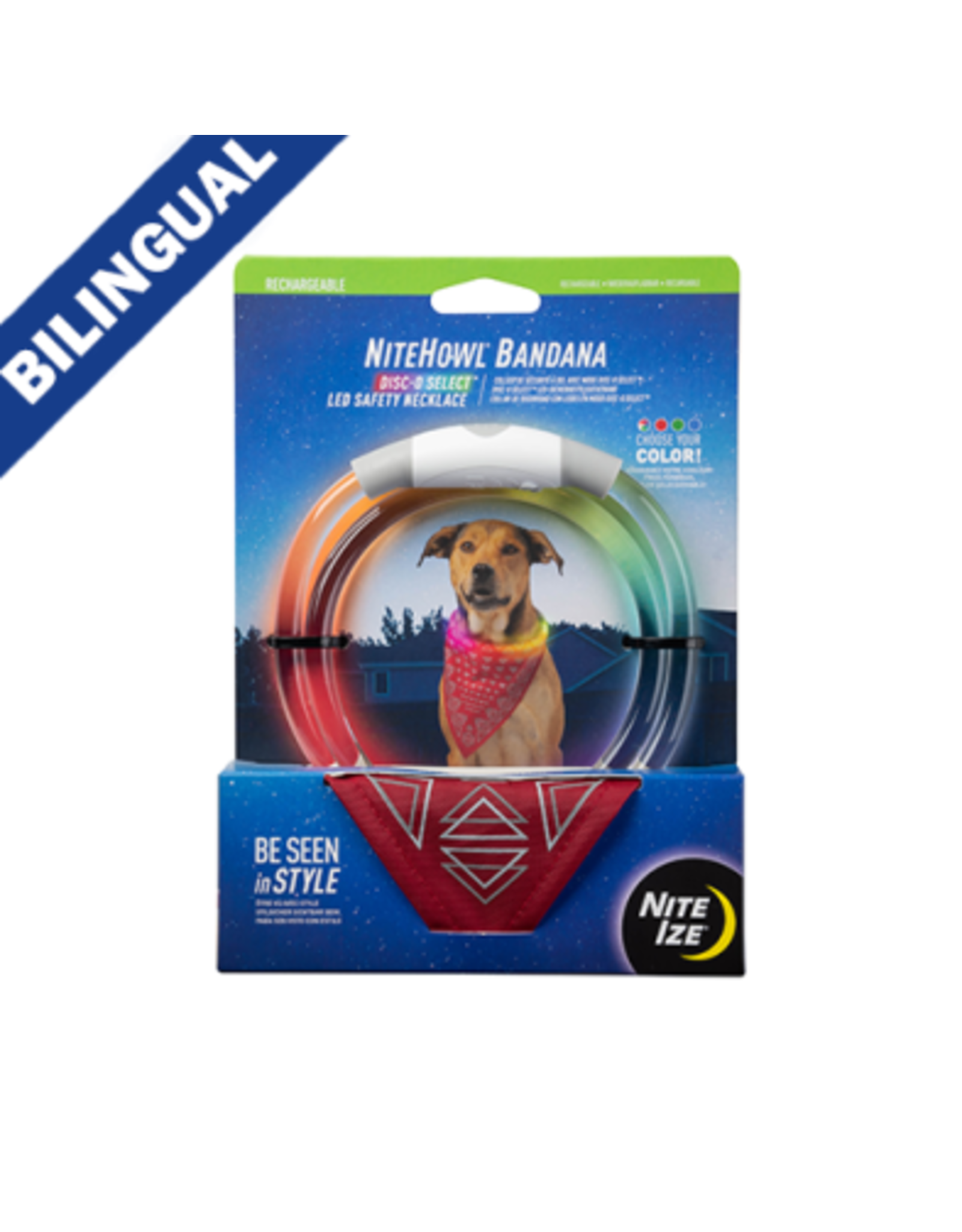 Nite Ize *DISC* Nite Ize nitehowl led collier et foulard rechargeable disco