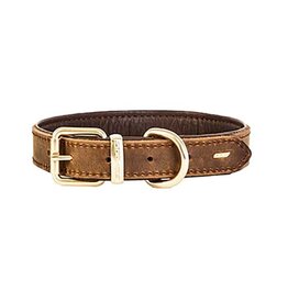 EZYDOG *DISC* Ezydog Collier Oxford cuir brun XL (22-26'')