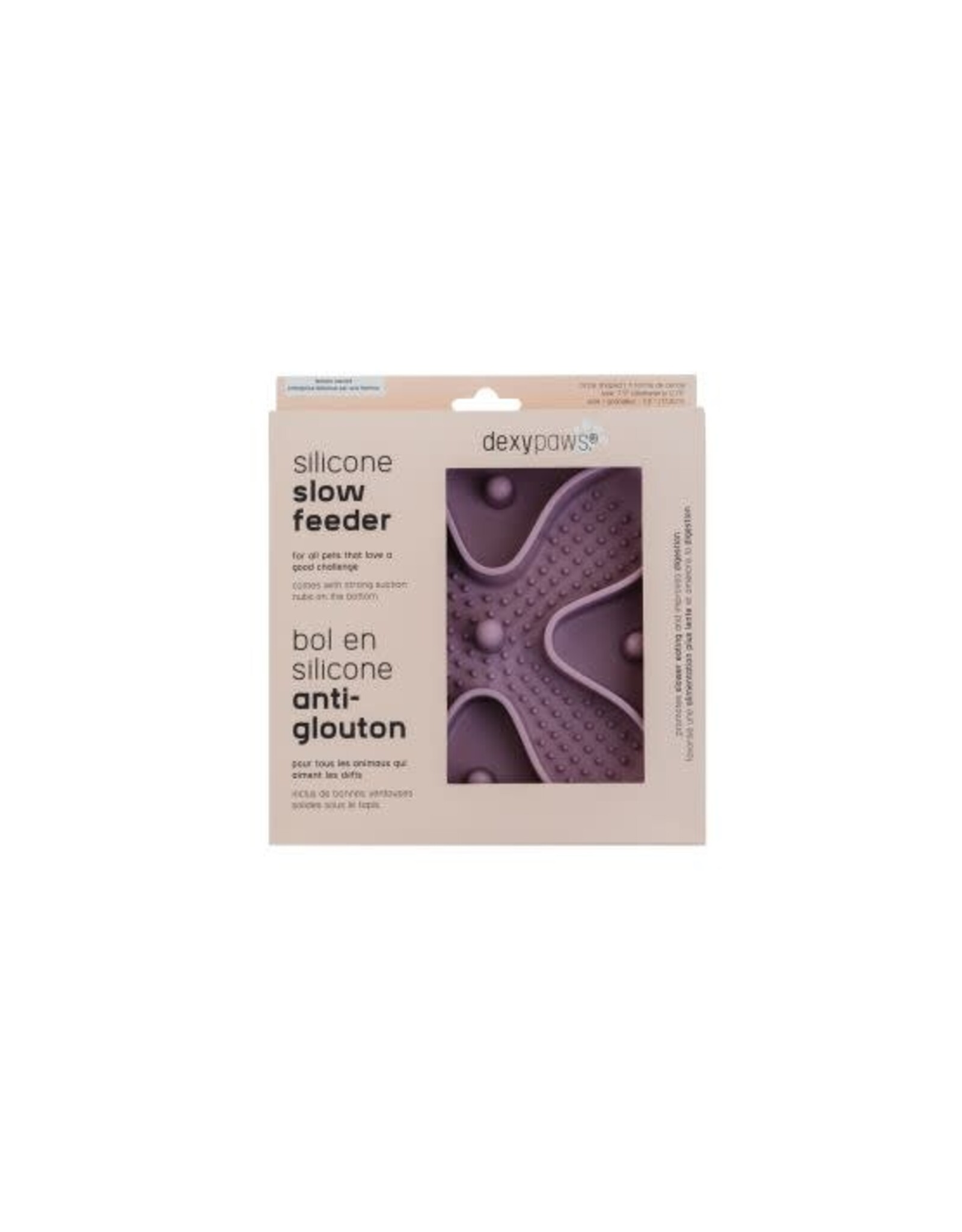 Dexypaws Dexypaws Bol ralentisseur silicone cercle mauve