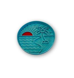Messy Mutts Messy Mutts Bol D'alimentation En Silicone - Turquoise, à Motif De Plage