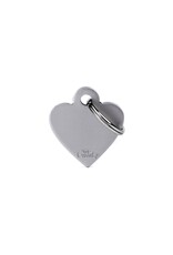 MyFamily MyFamily Médaille Basic Chrome Coeur givré S