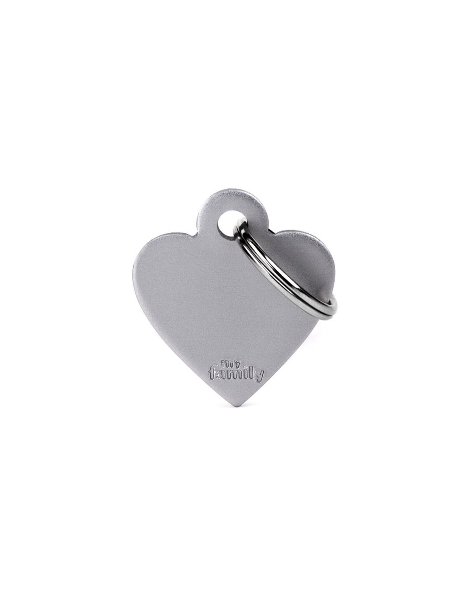MyFamily MyFamily Médaille Basic Chrome Coeur givré S