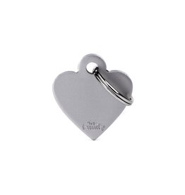 MyFamily MyFamily Médaille Basic Chrome Coeur givré S