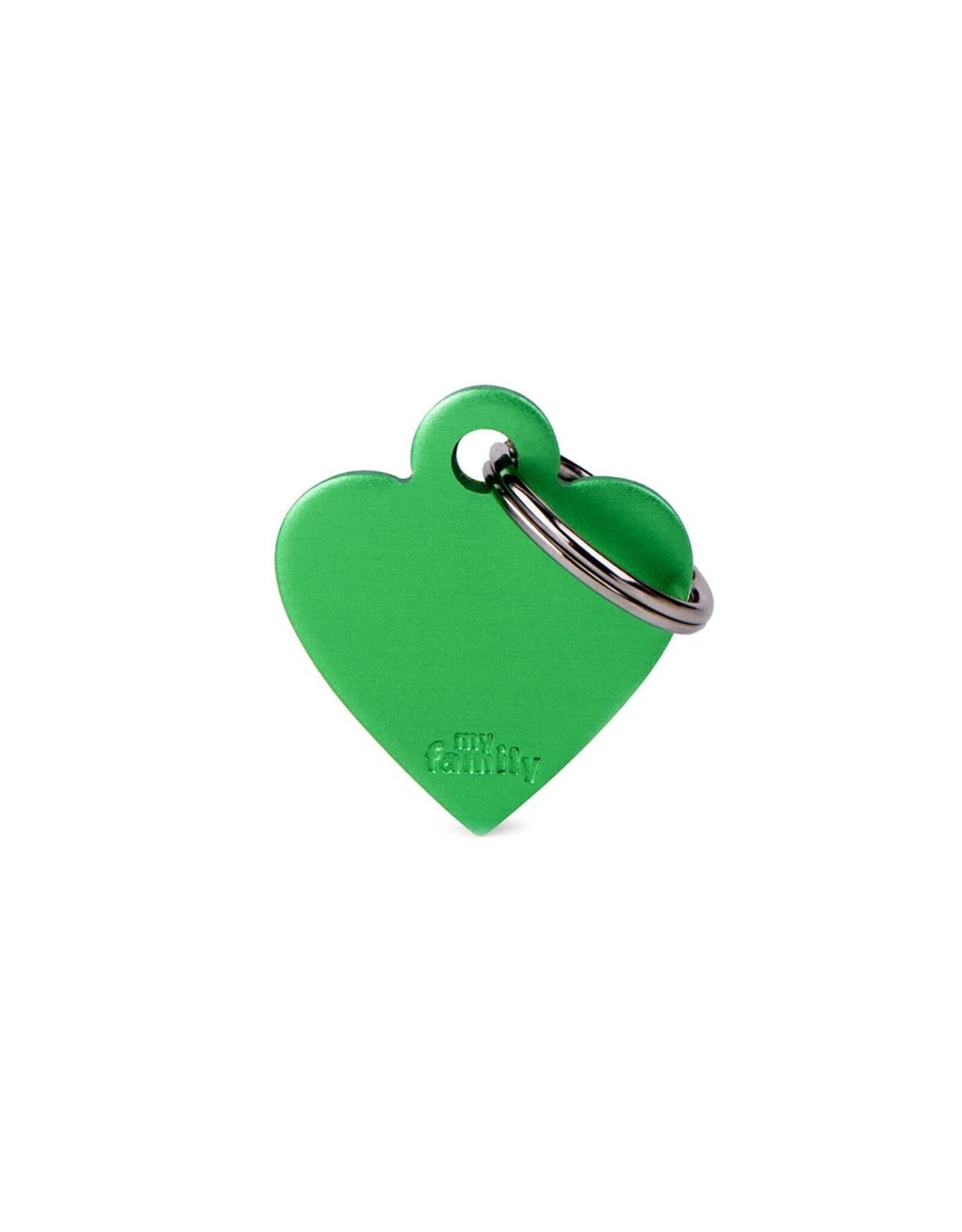 MyFamily MyFamily Médaille Basic Aluminium Coeur vert S