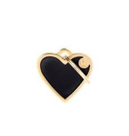 MyFamily MyFamily Médaille Basic Handmade Satin coeur noir