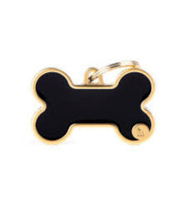 MyFamily MyFamily Médaille Basic Handmade Satin os noir L