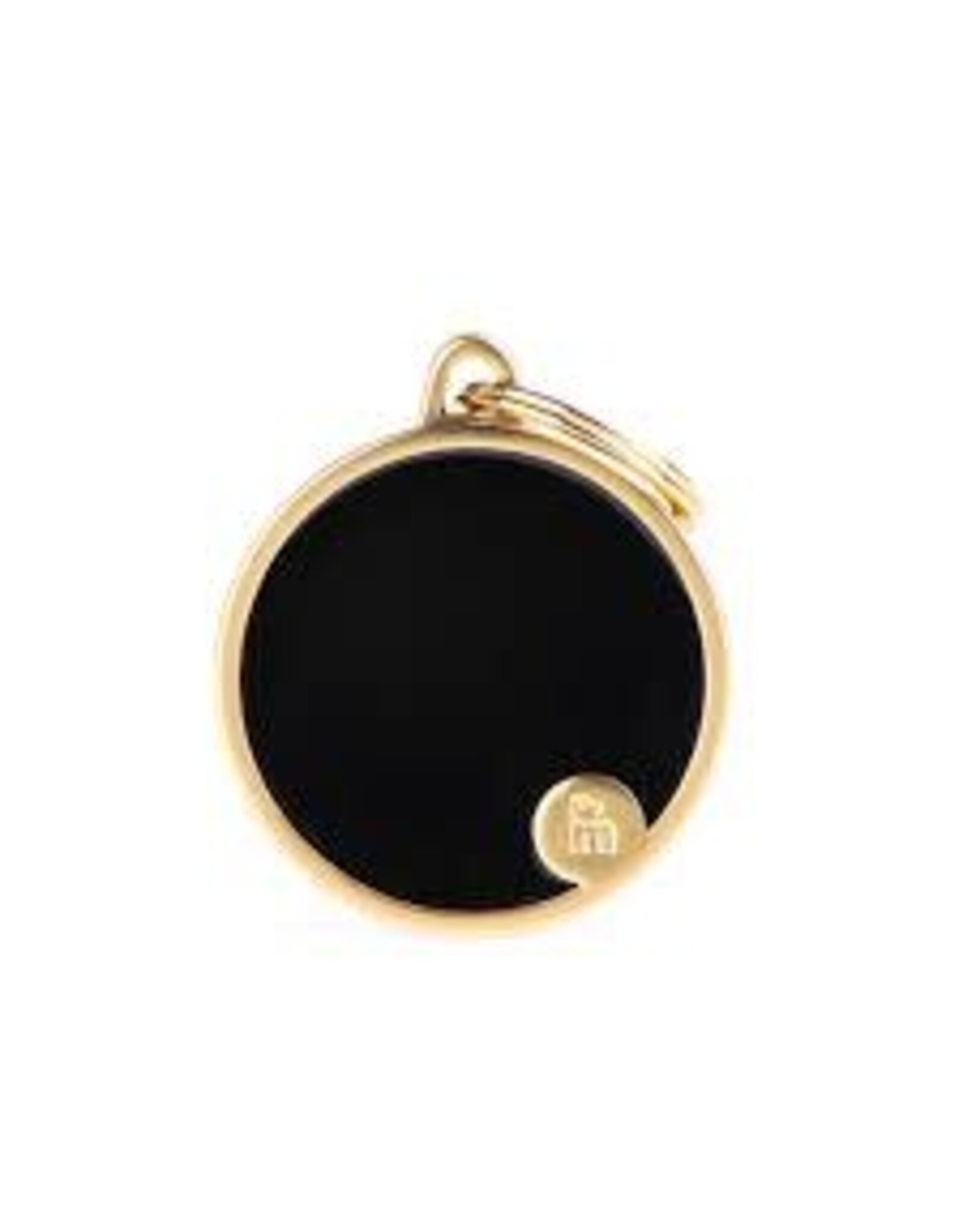 MyFamily MyFamily Médaille Basic Handmade Satin rond noir