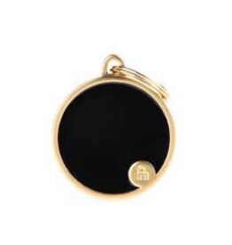 MyFamily MyFamily Médaille Basic Handmade Satin rond noir