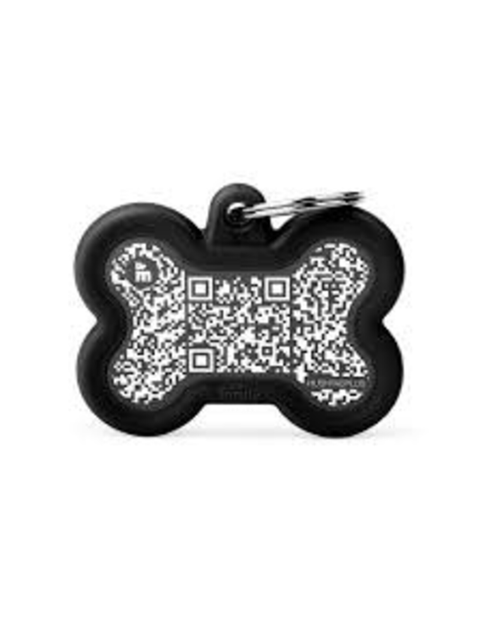 MyFamily MyFamily Médaille Hushtag 'QR' Bone Black L