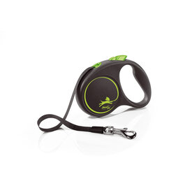 flexi *DISC* Flexi laisse rétractable 5 mètres noir/vert S