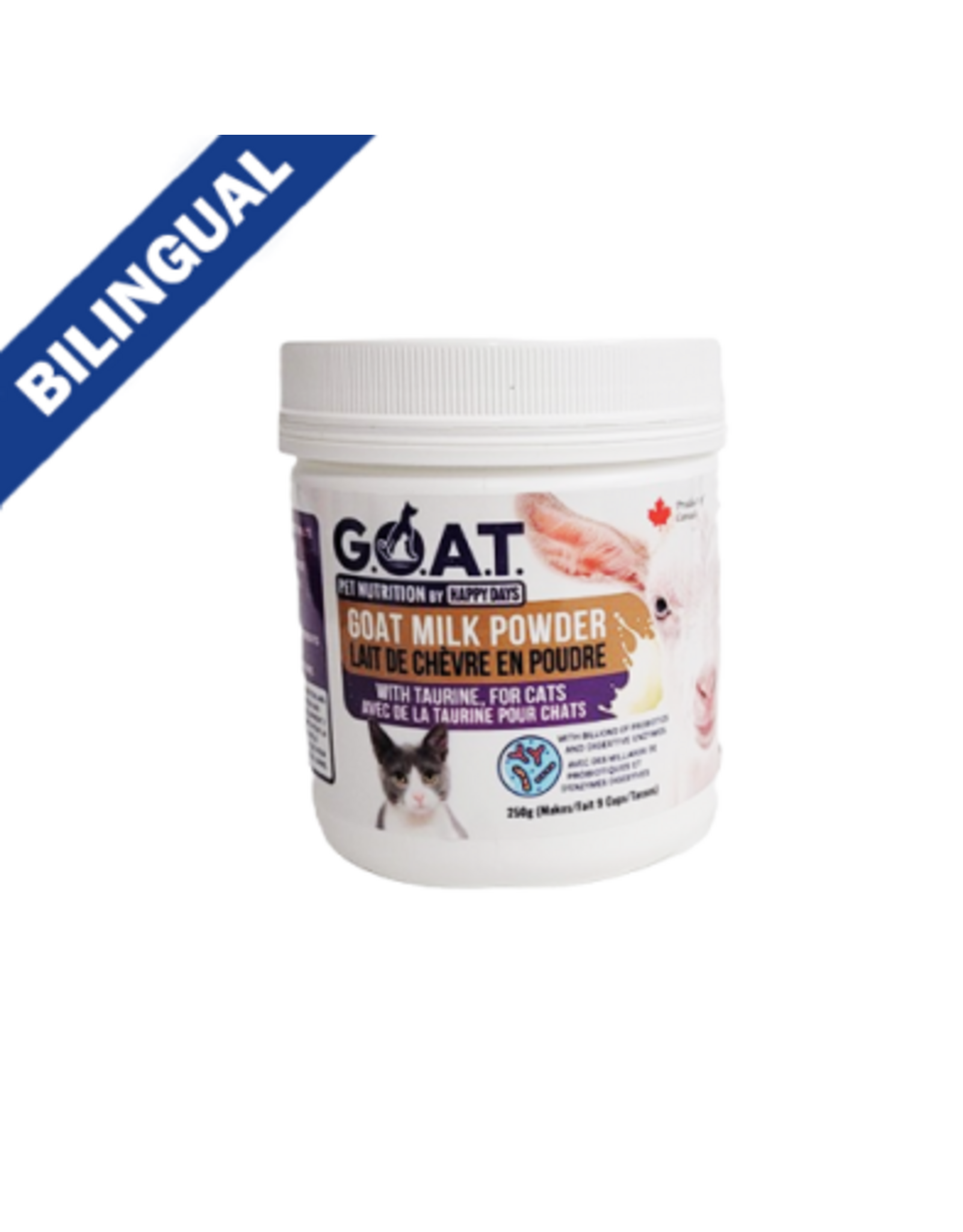 Happy Days Happy Days Lait de chevre en poudre avec taurine pour chats 250g