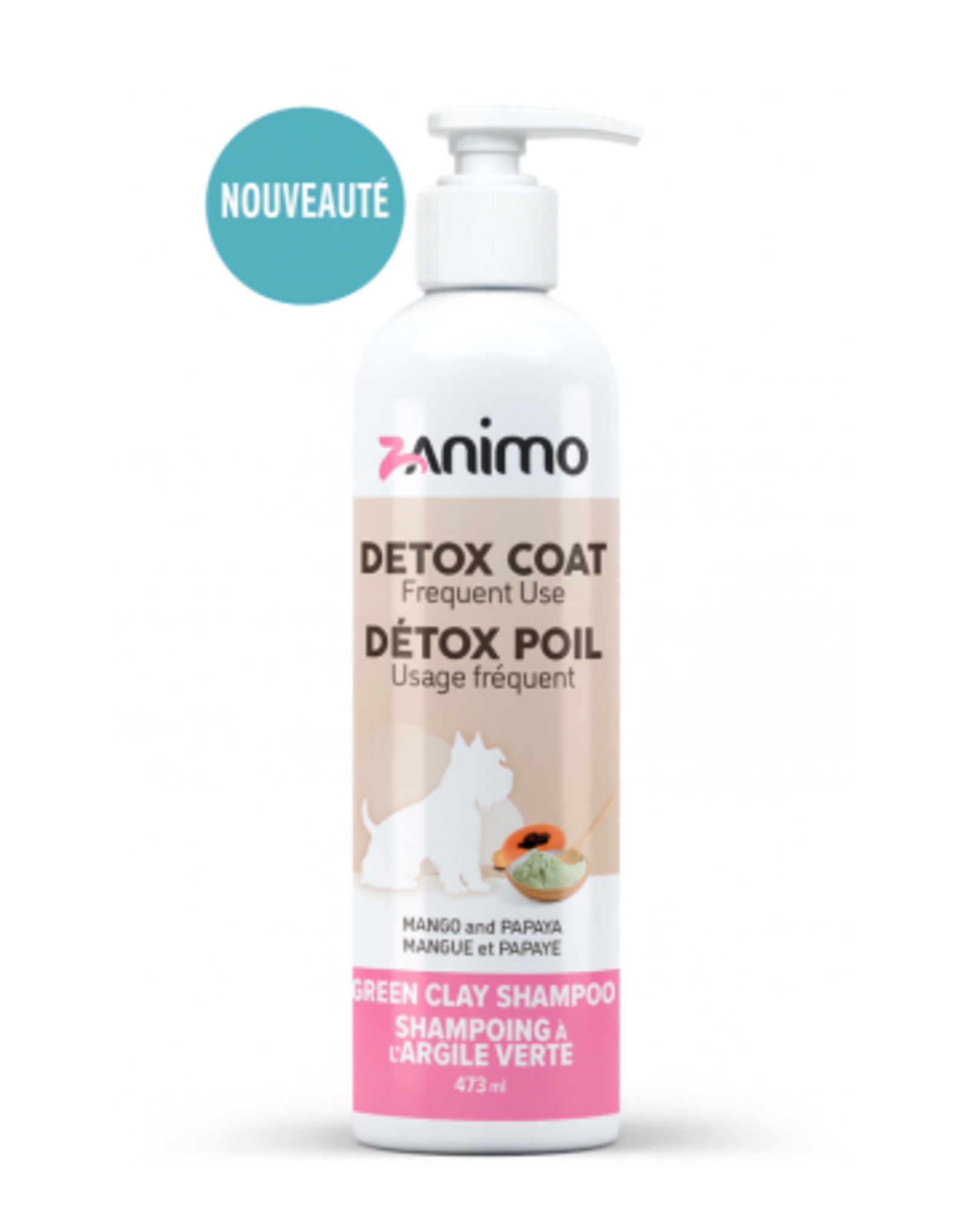 Zanimo Zanimo Shampoing Détox Argile Verte Papaye et Mangue 125ml