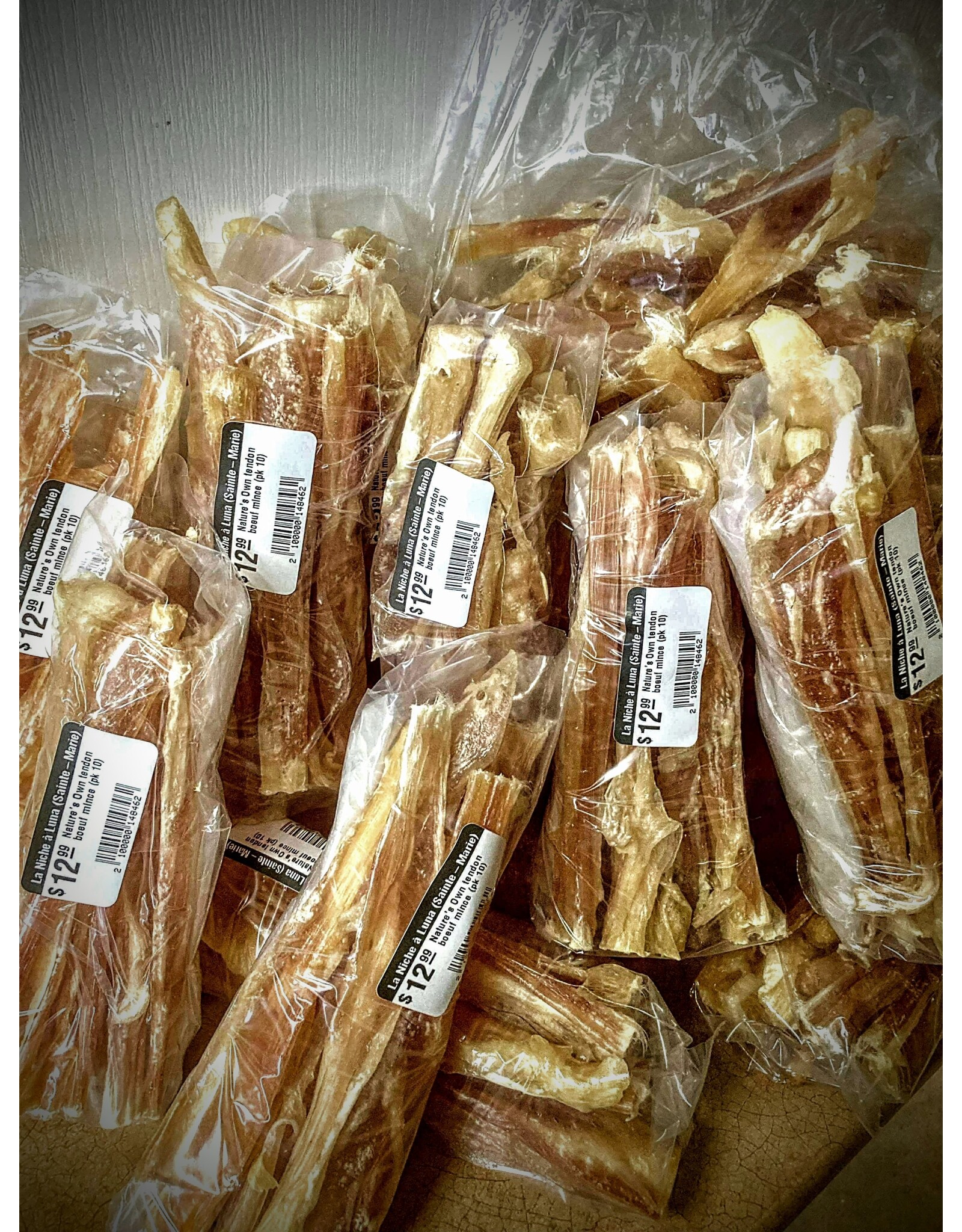 natures own dog chews Nature's Own tendon boeuf mince (pk 10)