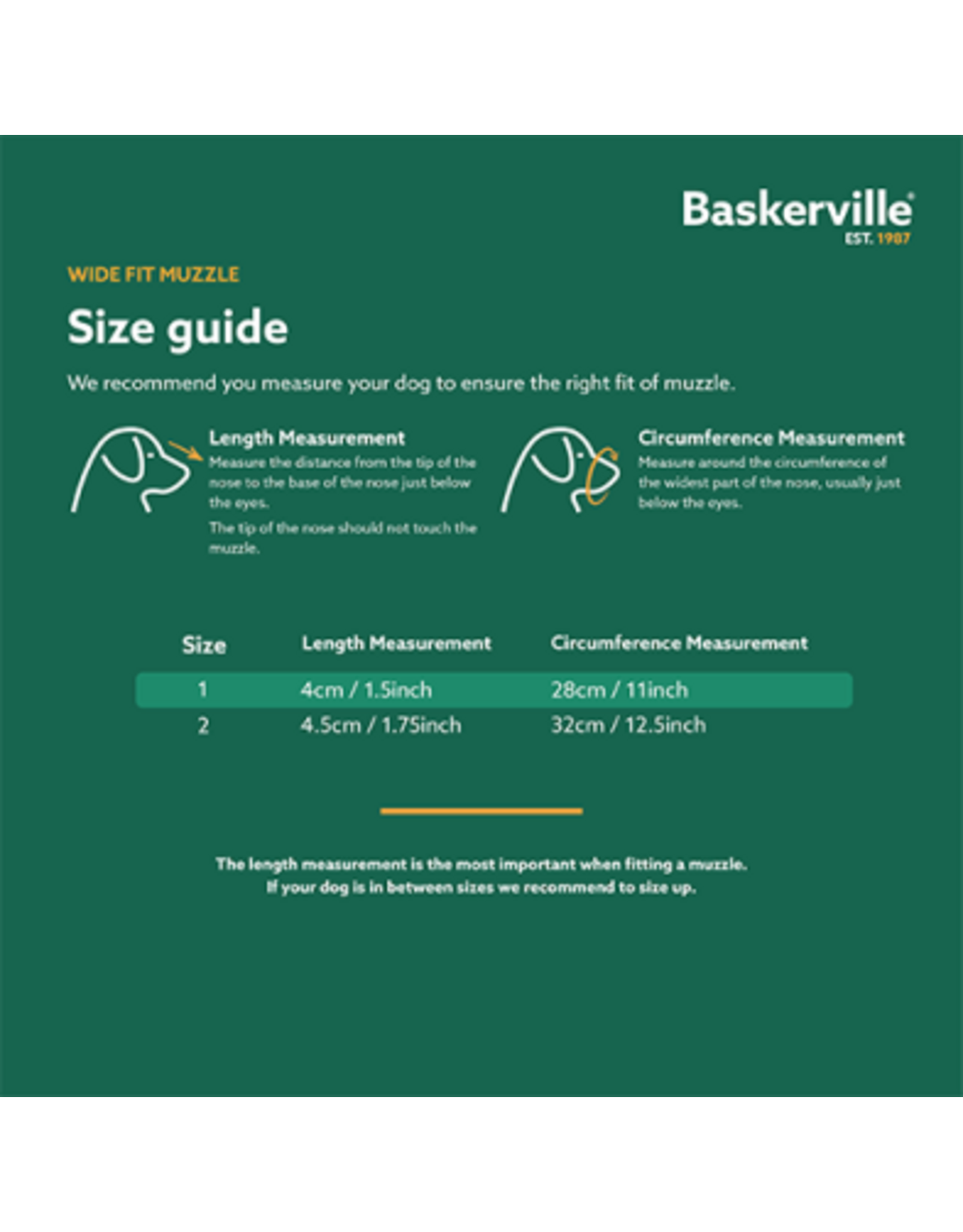 the company of animals Muselière Baskerville Nez large Gr 2