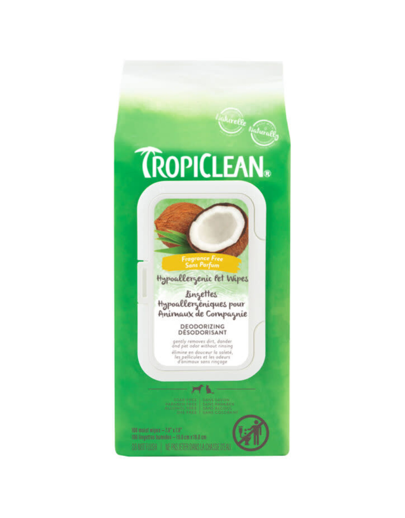 Tropiclean Tropiclean Lingettes Hypoallergéniques. (100)