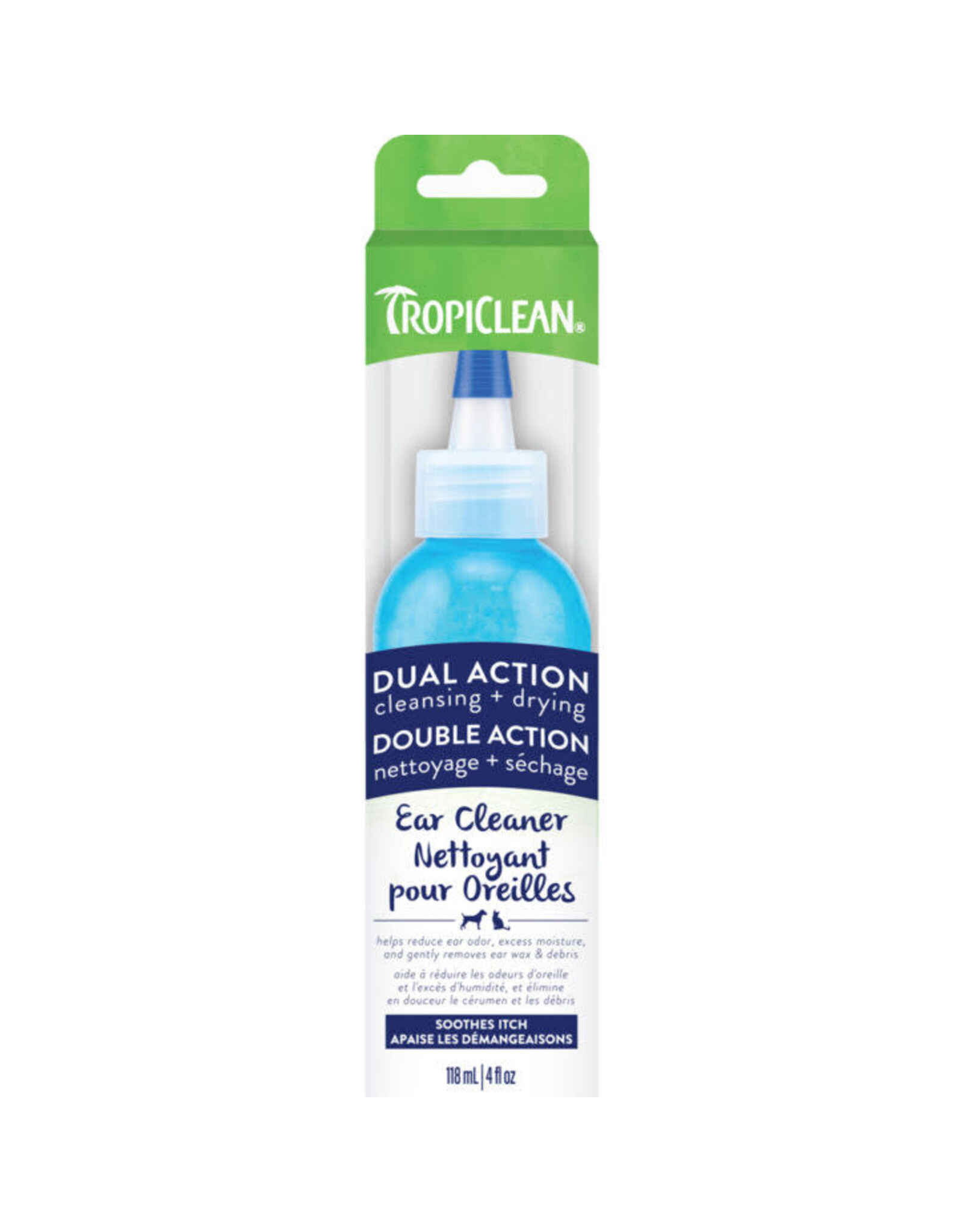 Tropiclean *DISC* Tropiclean Nettoyant oreille double action 4oz
