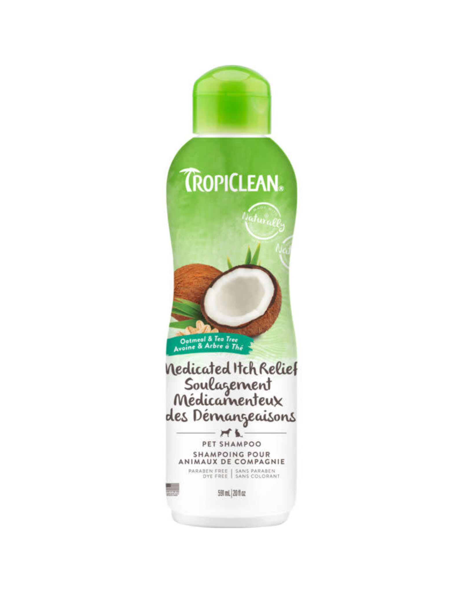 Tropiclean Tropiclean Shampoing Avoine et Arbre à Thé 20oz