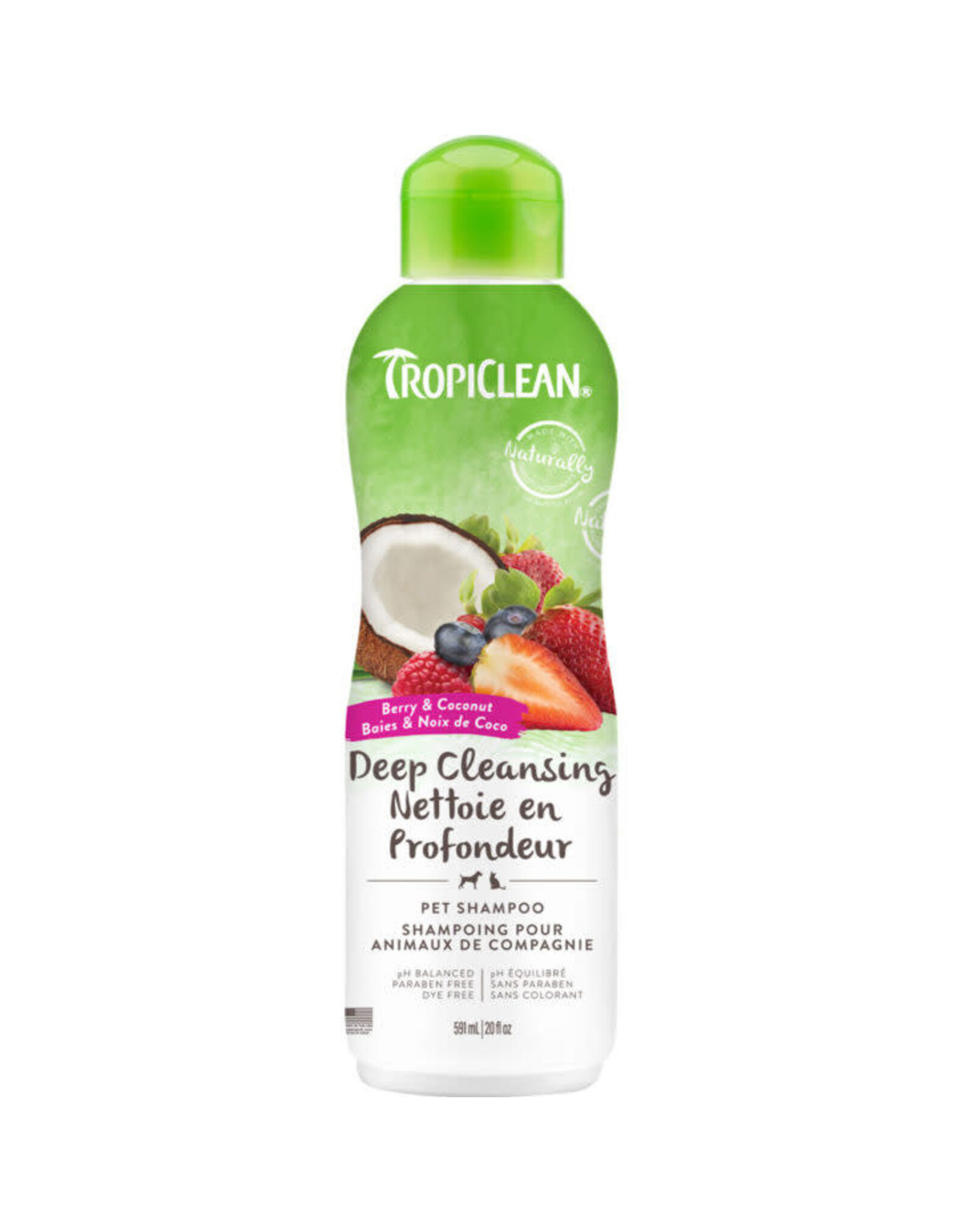 Tropiclean Tropiclean Shampoing Noix de coco et Baies 20oz