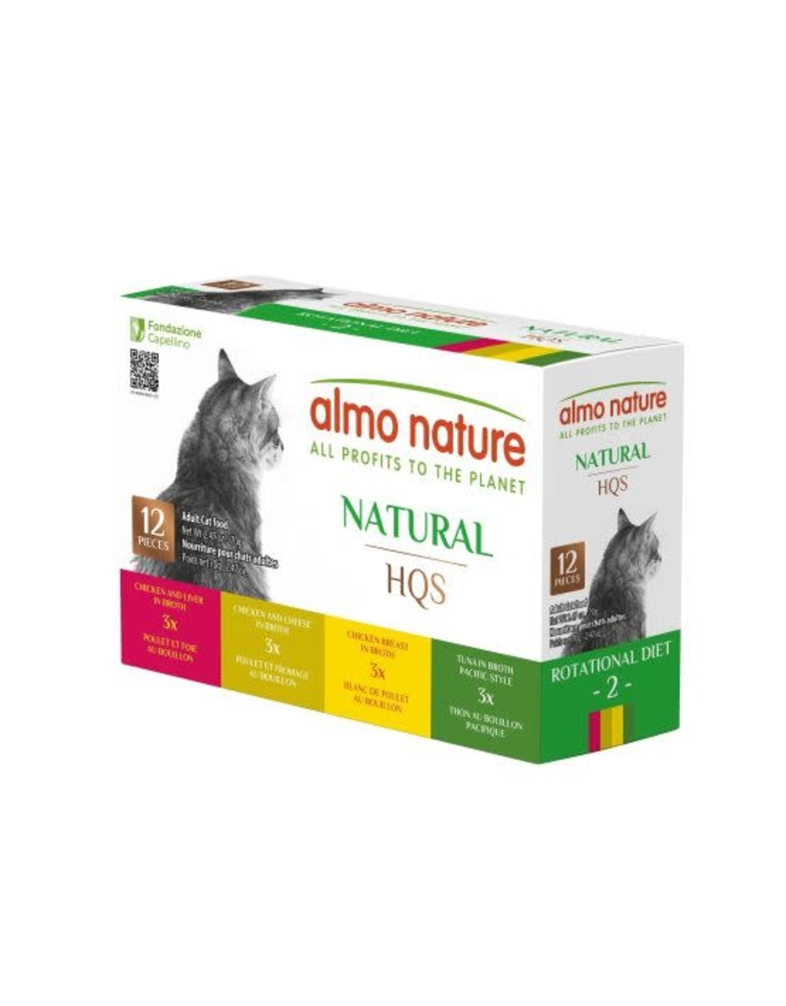 Almo Nature Almo Nature HQS N. Sélection Poulet & Thon Rot. Pack #2 12x70g
