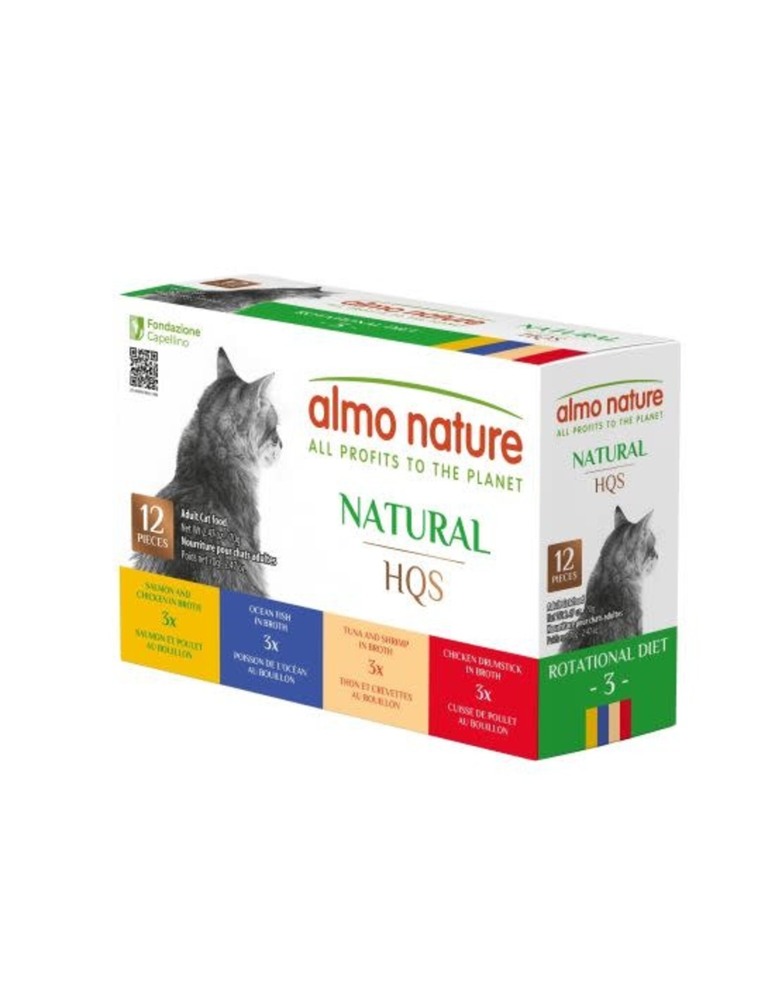 Almo Nature Almo Nature HQS N. Sélection Poulet & Poisson Rot. Pack #3 12x70g