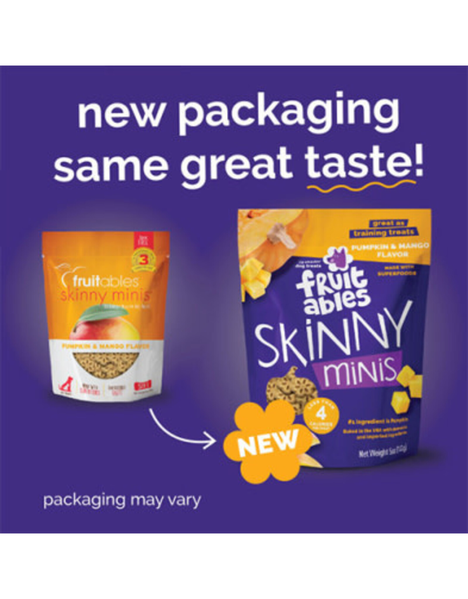 fruitables Fruitables Minis Gâteries Citrouille & Mangue 5oz