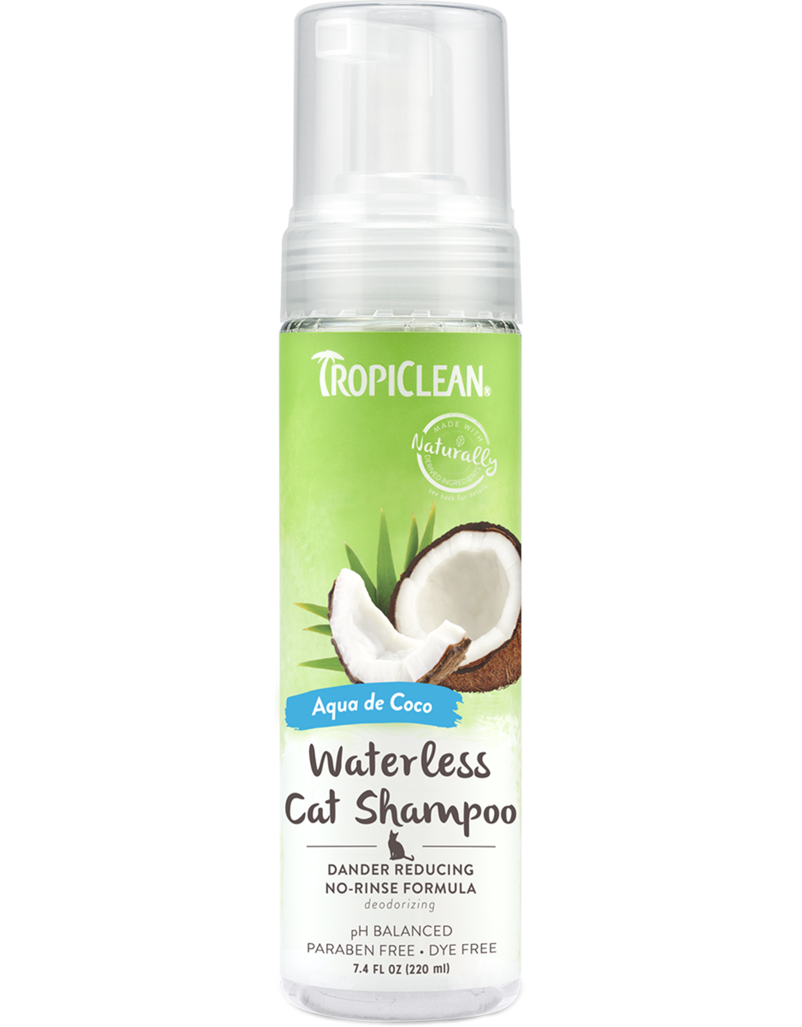 Tropiclean Tropiclean Shampoing sans eau Contre pellicule chat 7.4oz